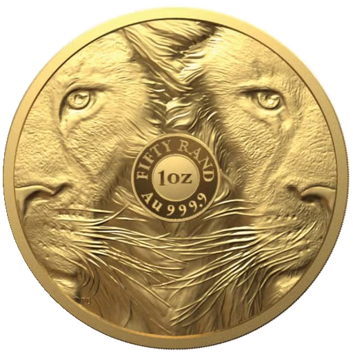 Big Five Lion gold coin reverse